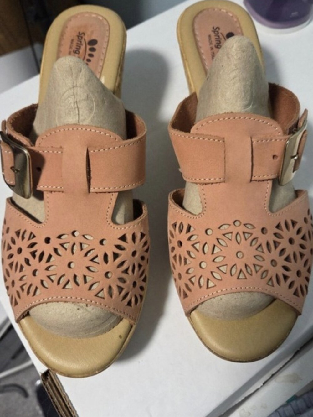 Spring Step Open-Toe Wedges